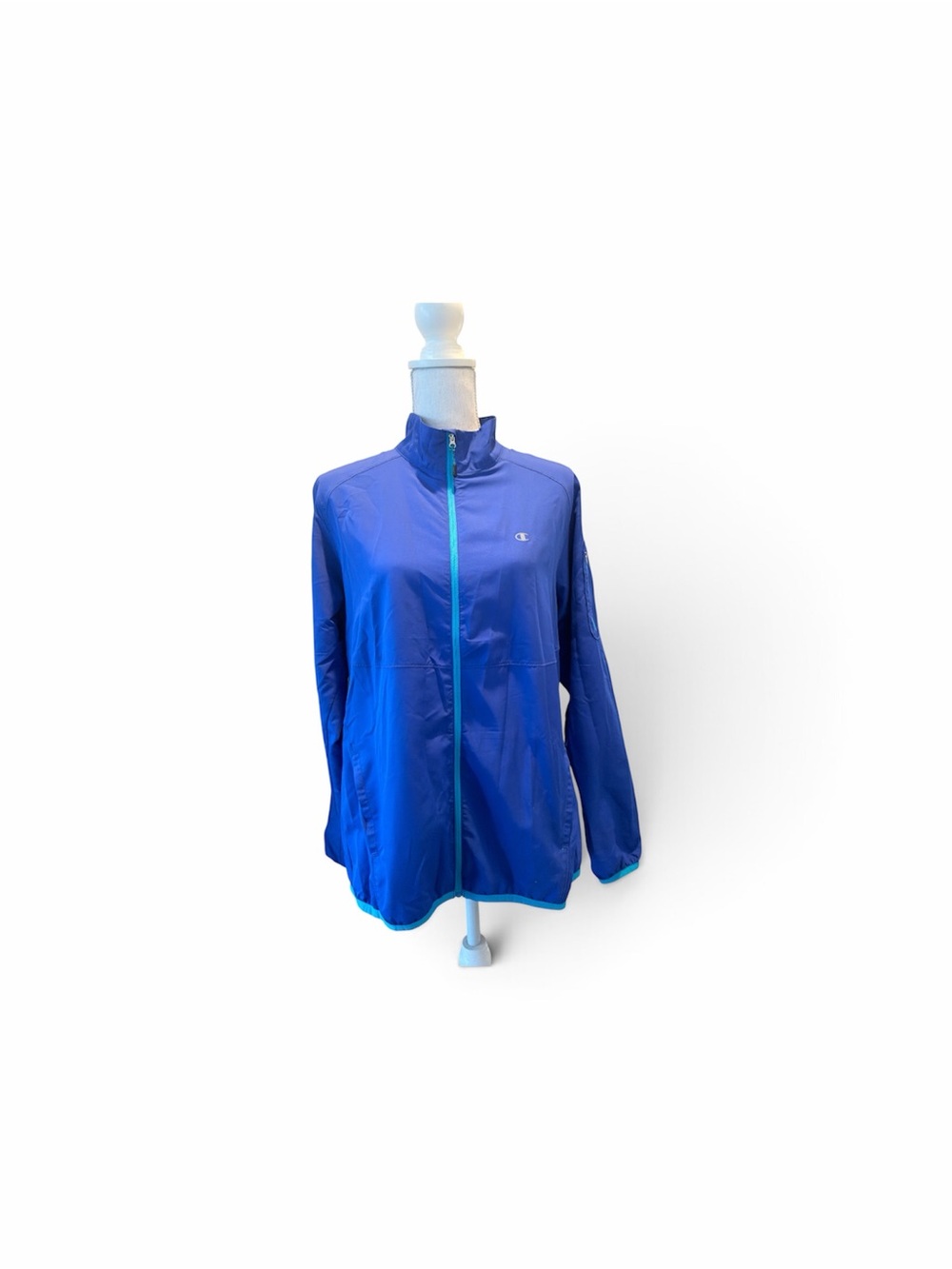 Champion Women's Royal Blue Full-Zip Track Jacket with Teal Trim